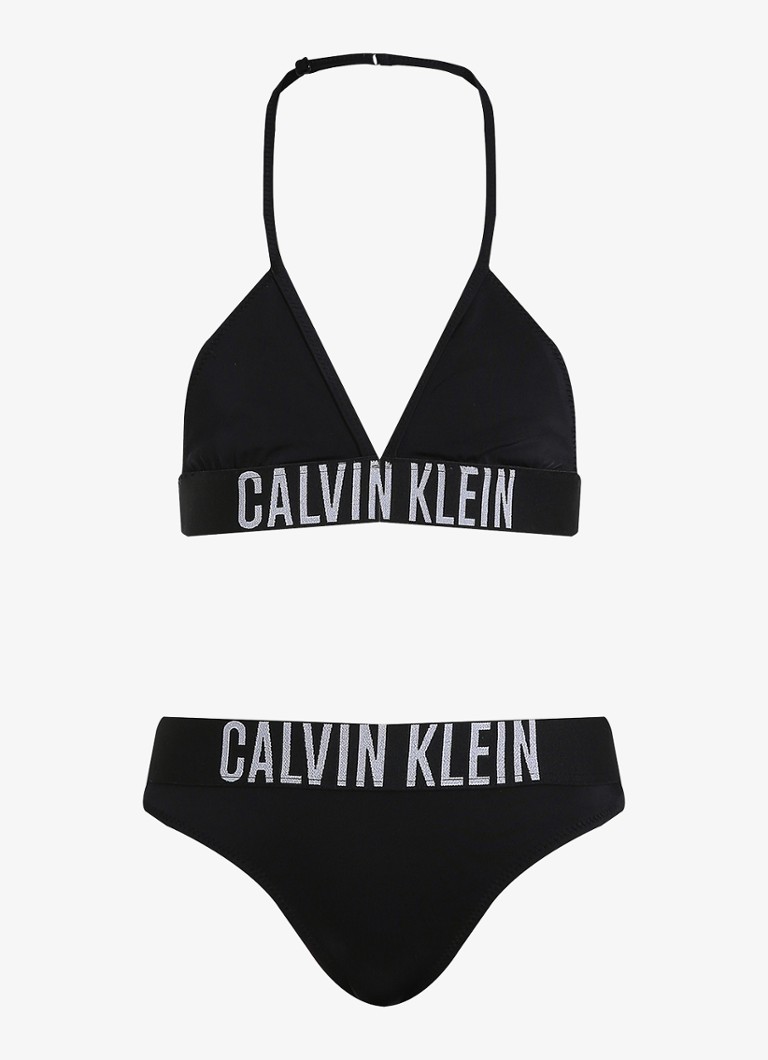 Calvin Klein Meisjes Triangel bikini set in de kleur Zwart