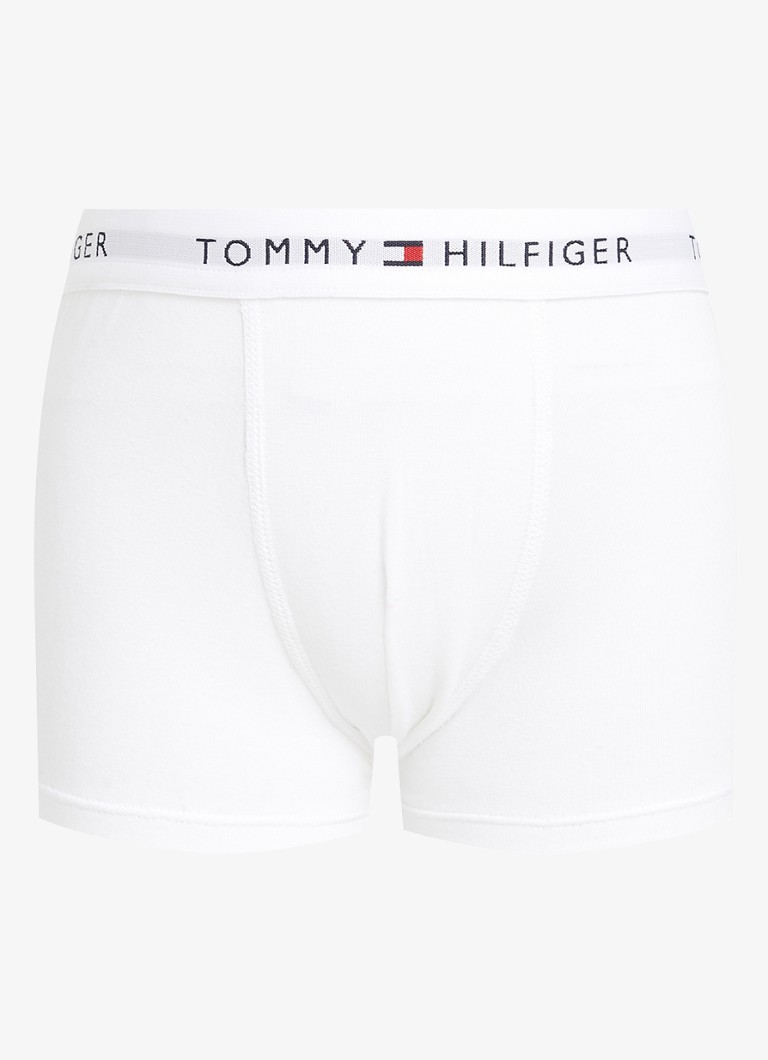 Tommy Hilfiger Jongens Essential boxershorts met logoband 3-pack in de kleur Wit