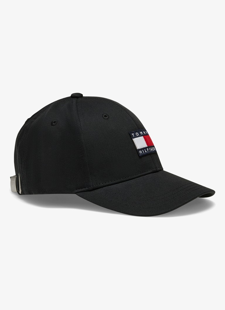 Tommy Hilfiger Jongens Heritage Flag pet met logoborduring in de kleur Zwart