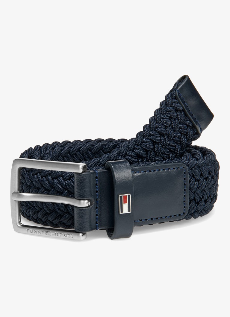 Tommy Hilfiger Meisjes Riem met gevlochten detail in de kleur Donkerblauw