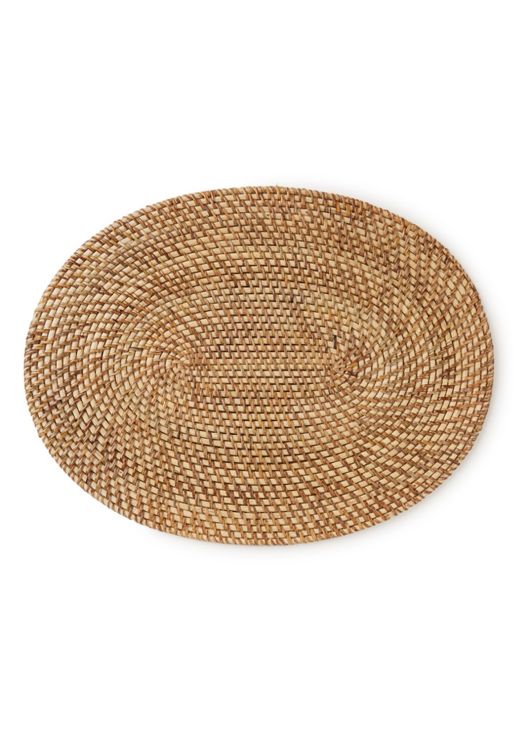 Tiseco Placemat van rotan 40 x 30 cm Beige - Deal