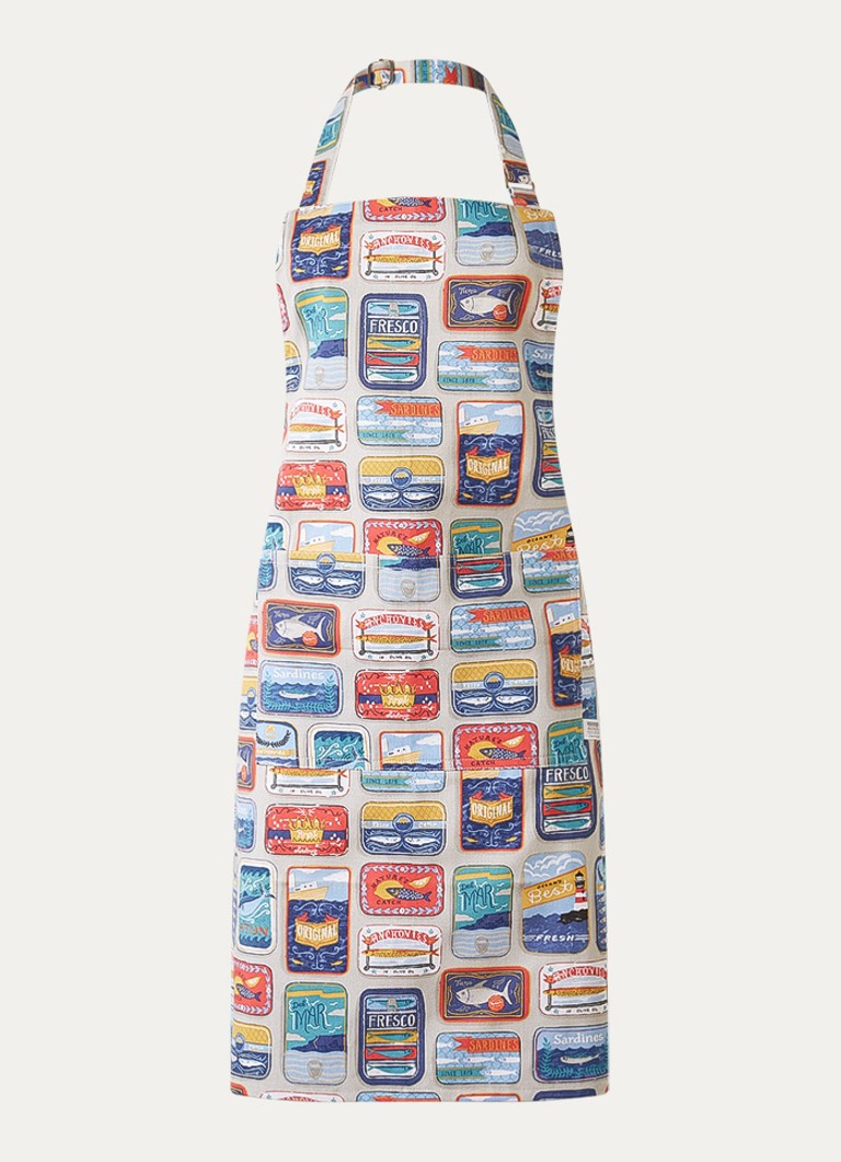 Now Designs Del Mar keukenshort van katoen Blauw - Deal