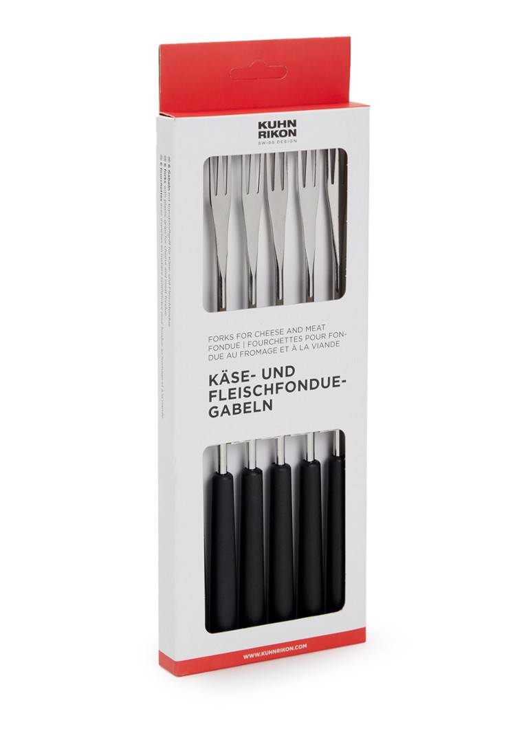 Kuhn Rikon Kaasfondue vork set van 6 Zwart - Deal
