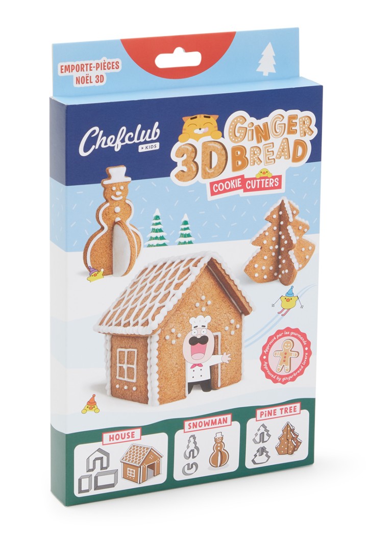 Chefclub Gingerbread 3D uitsteekvormen 7-delig