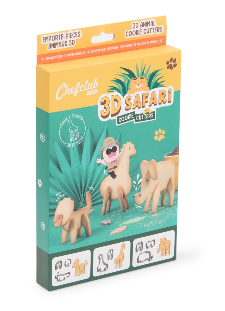 Chefclub 3D Safari uitsteekvormen 8-delig - Deal