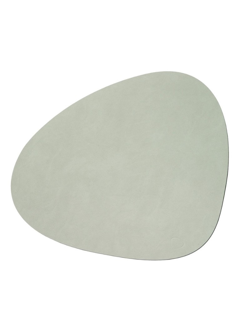 LIND DNA Table Mat Curve placemat van leer 37 x 44 cm Olijfgroen - Deal