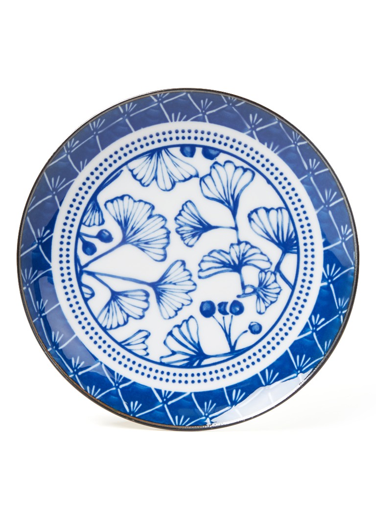 Tokyo Design Studio Flora Japonica Ginkgo gebaksbordje 16 cm Donkerblauw - Deal
