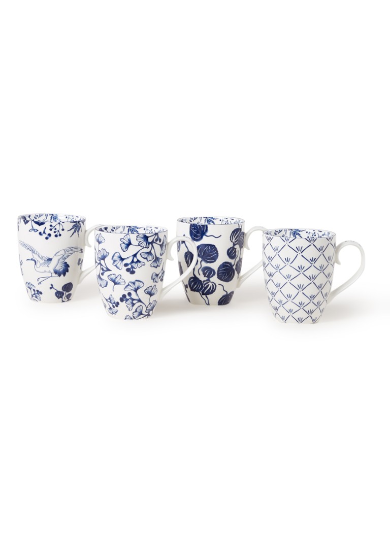 Tokyo Design Studio Flora Japonica mok 38 cl set van 4 Wit - Deal