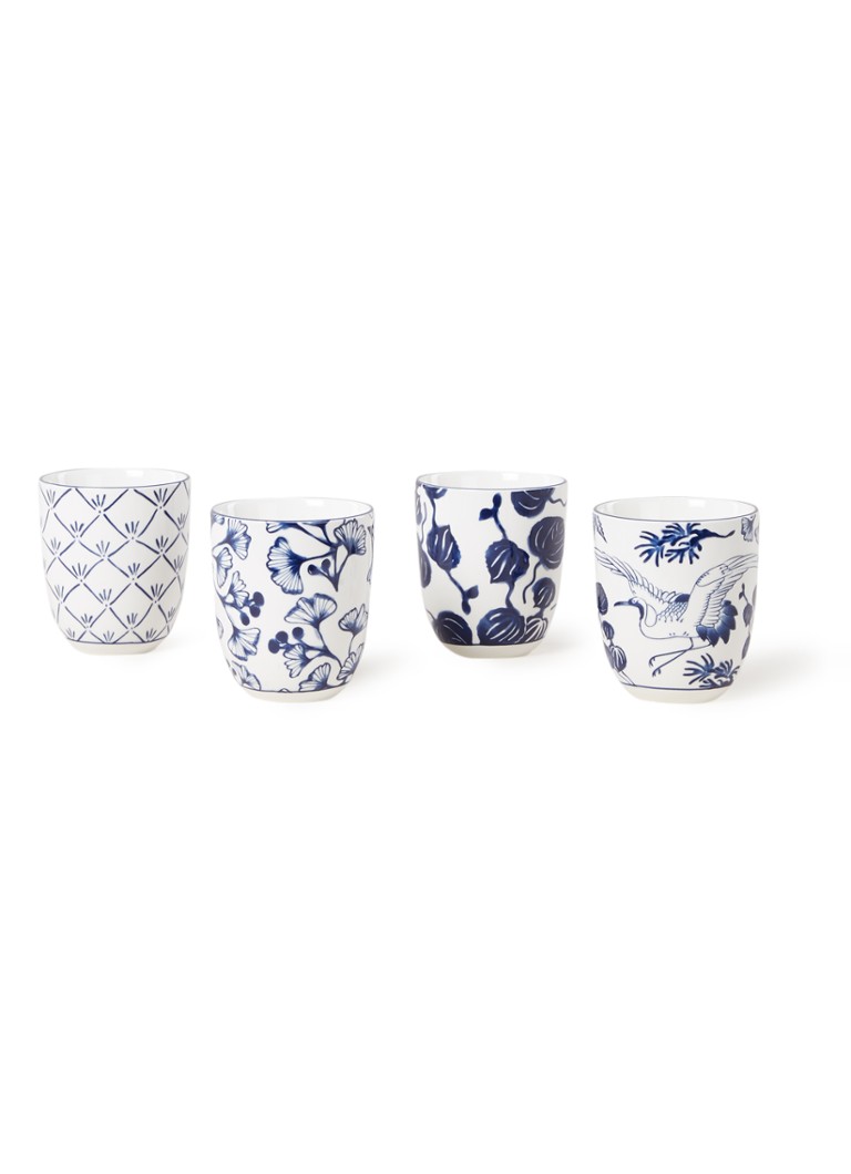 Tokyo Design Studio Flora Japonica kopje 17 cl set van 4 Wit - Deal
