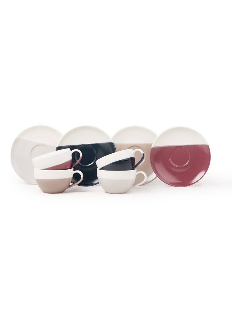 Royal Doulton Coffee Studio cappuccino kop en schotel 25,5 cl set van 4 Wit - Deal