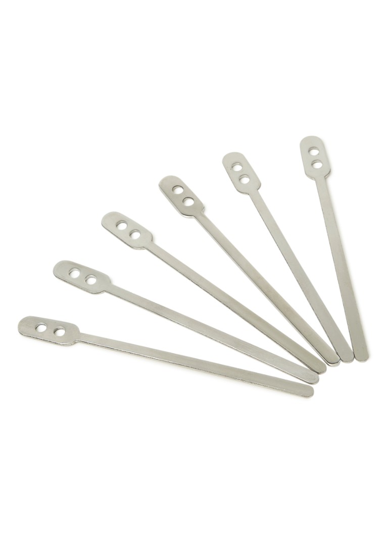 Kitchen Basics Stir roerstaafjes set van 6 Zilver - Deal