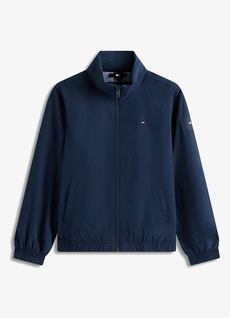 Tommy Hilfiger Jongens Essential jack met steekzakken in de kleur Donkerblauw