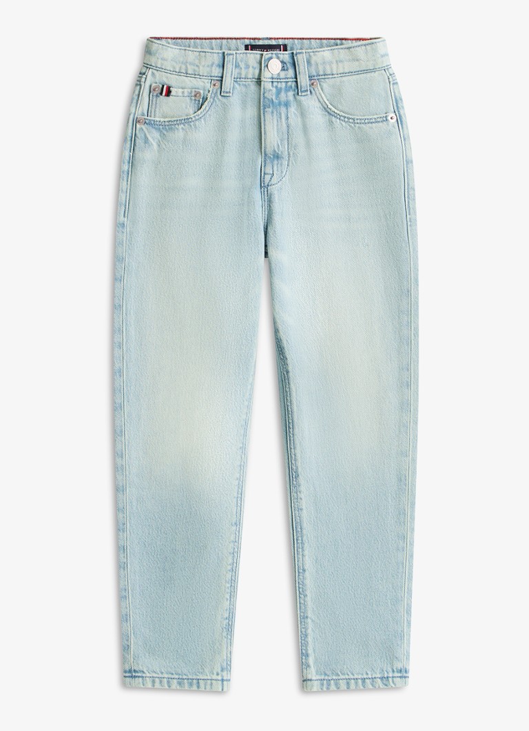 Tommy Hilfiger Jongens Straight leg jeans in katoenblend in de kleur Denim