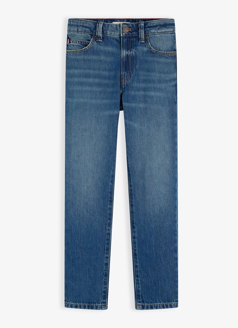 Tommy Hilfiger Meisjes Skinny jeans met medium wassing in de kleur Denim
