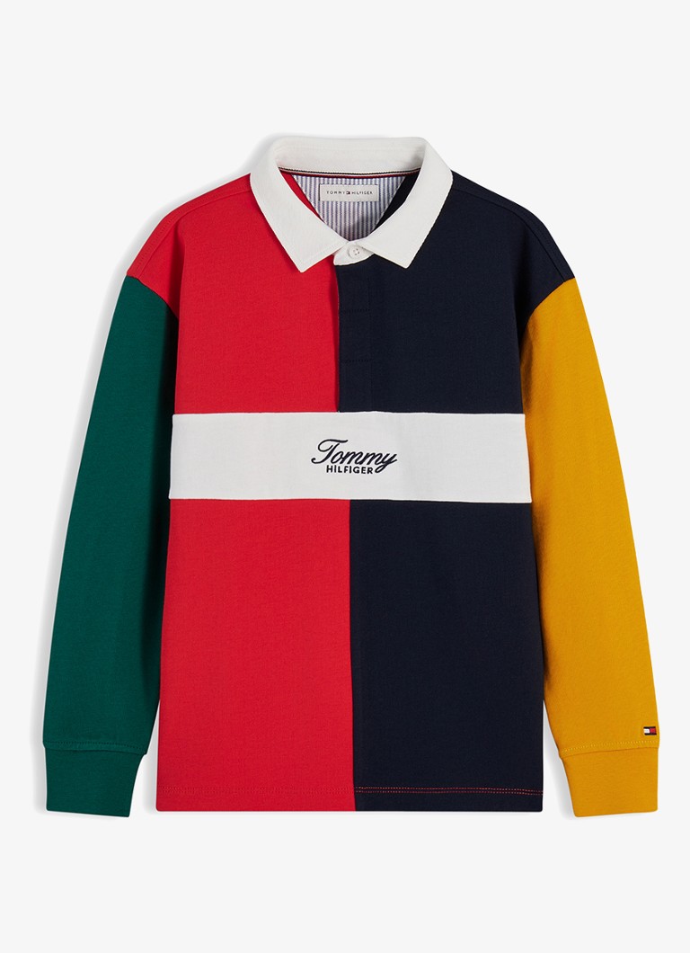 Tommy Hilfiger Jongens Polo met logo in de kleur Multicolor