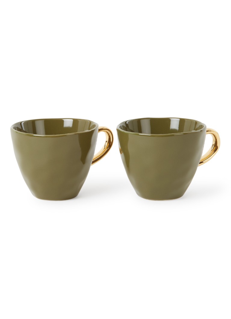 Urban Nature Culture Good Morning kopje 30 cl set van 2 Legergroen - Deal