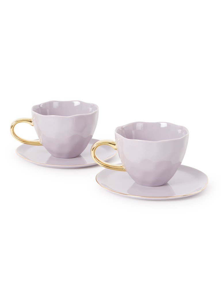 Urban Nature Culture Good Morning kop en schotel set van 2 Lila - Deal