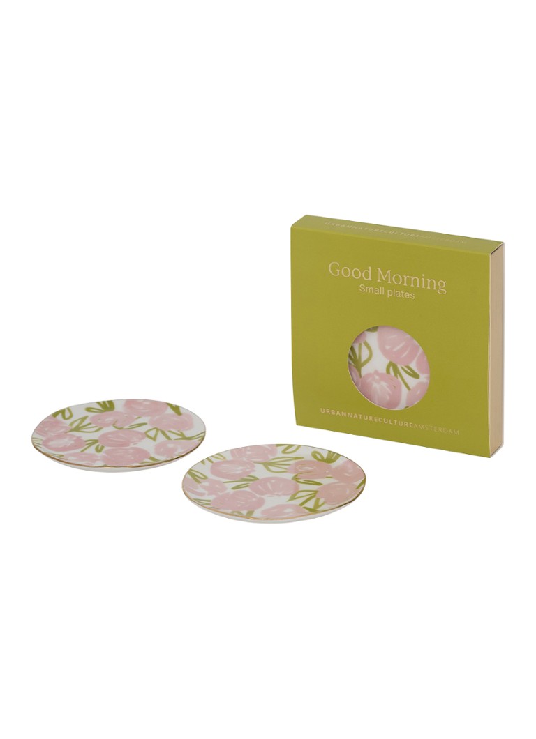 Urban Nature Culture Good Morning gebaksbordje Ø12 cm set van 2 Roze - Deal