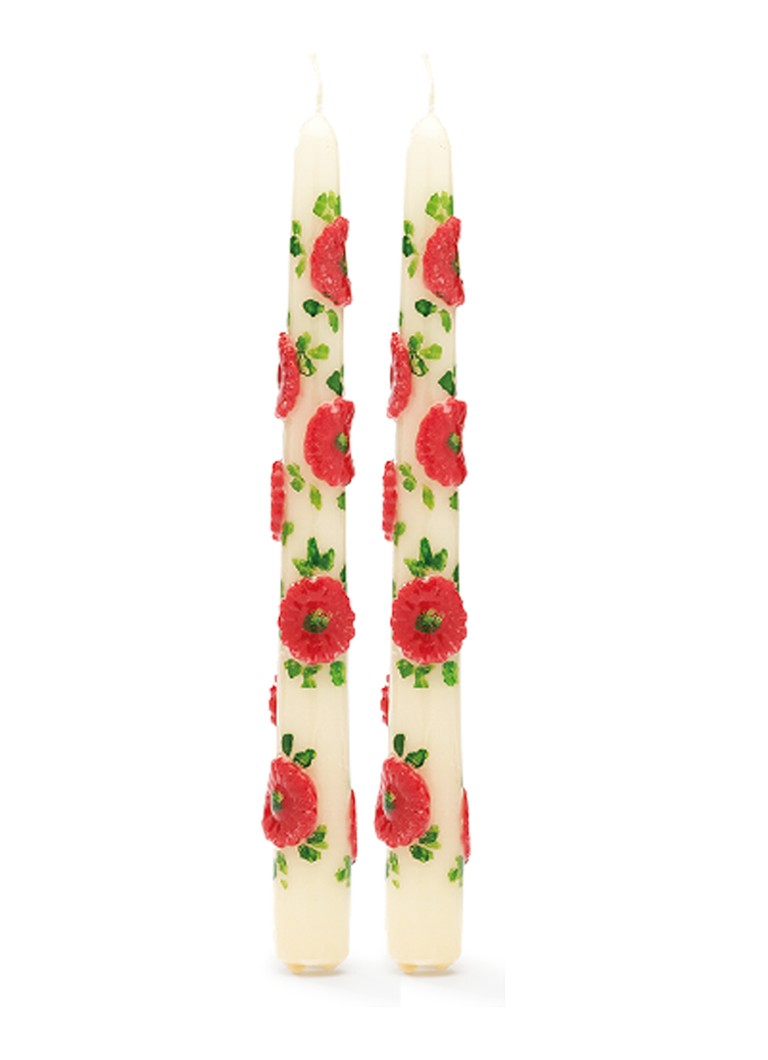 Anna + Nina Flower dinerkaars 25 cm set van 2 Gebroken wit - Deal