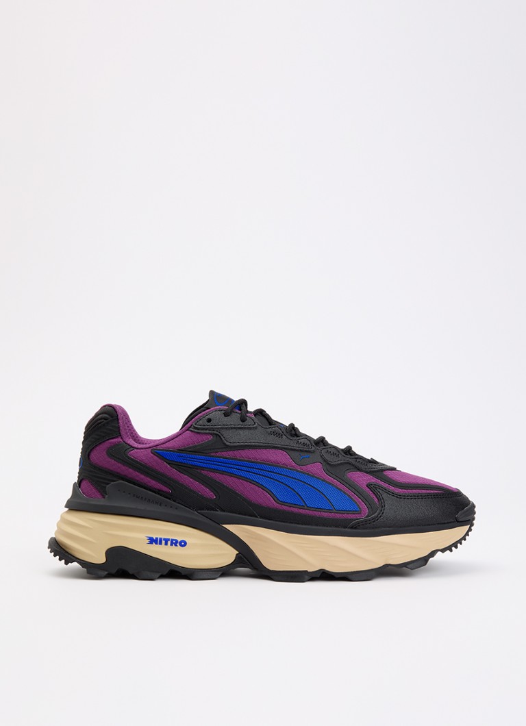 Puma Heren Fade Nitro Ripstop sneaker met mesh details in de kleur Paars, maat: 42