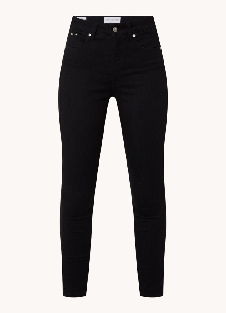 Calvin Klein Dames High waist skinny jeans met gekleurde wassing in de kleur Zwart