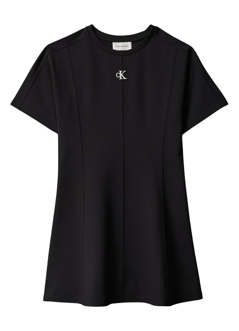 Calvin Klein Meisjes Jurk met logo in de kleur Pvh Black-Beh / Zwart
