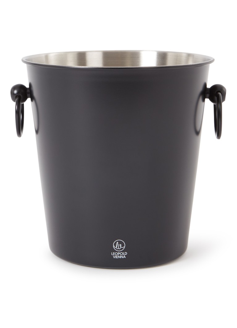 Leopold Vienna Champagne koeler van roestvrij staal 20 cm Zwart - Deal