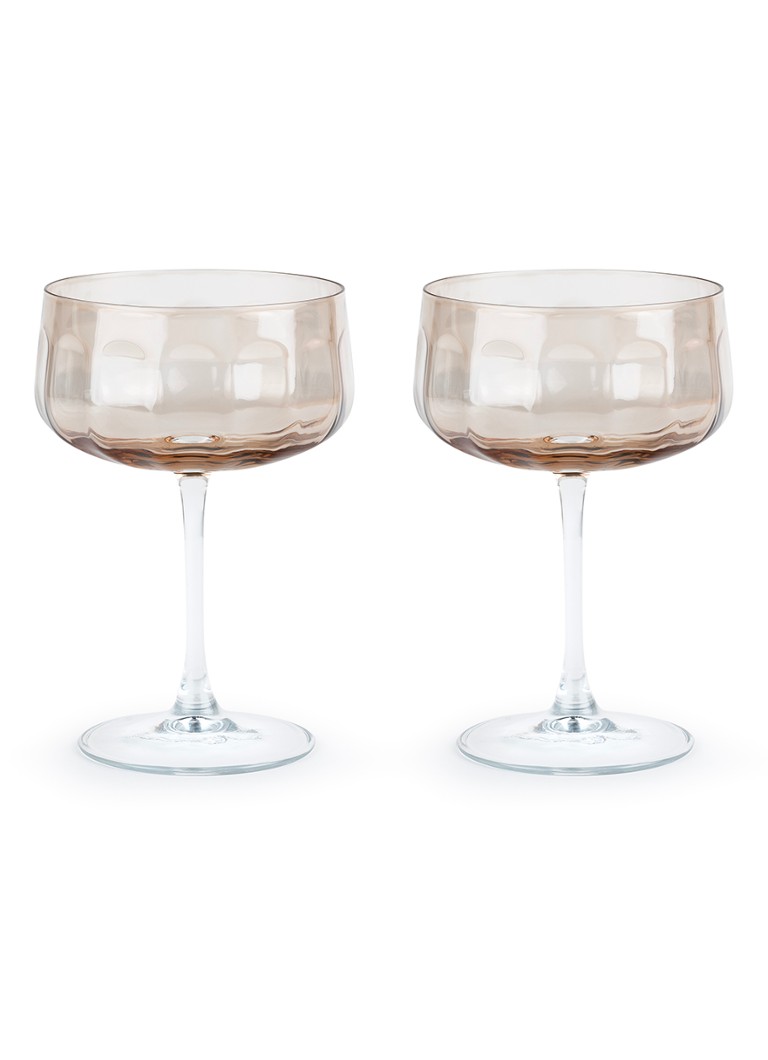 Leopold Vienna Corvina champagnecoupeglas set van 2 Bruin - Deal
