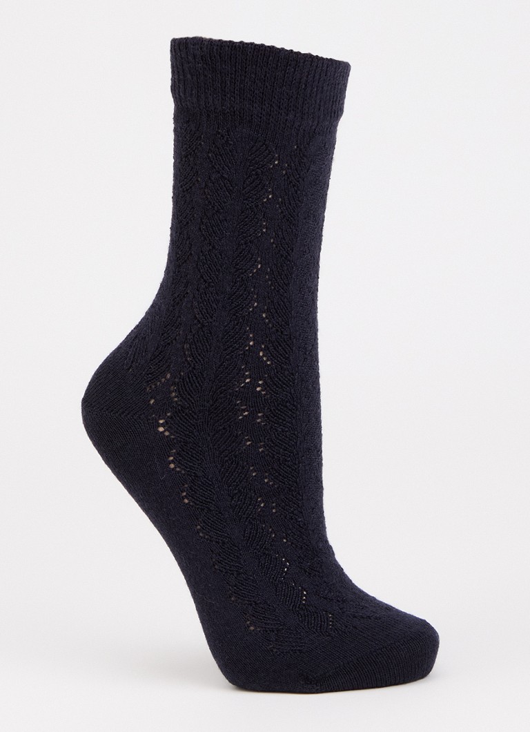 Falke Dames Softmerino Special Edition sokken in wolblend in de kleur Donkerblauw, maat: 39-42