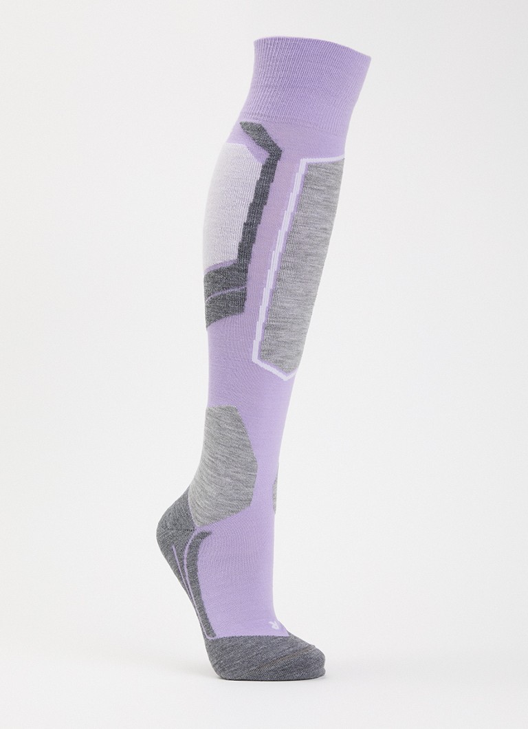 Falke Dames SK4 skisokken in wolblend in de kleur Lichtpaars, maat: 35-36