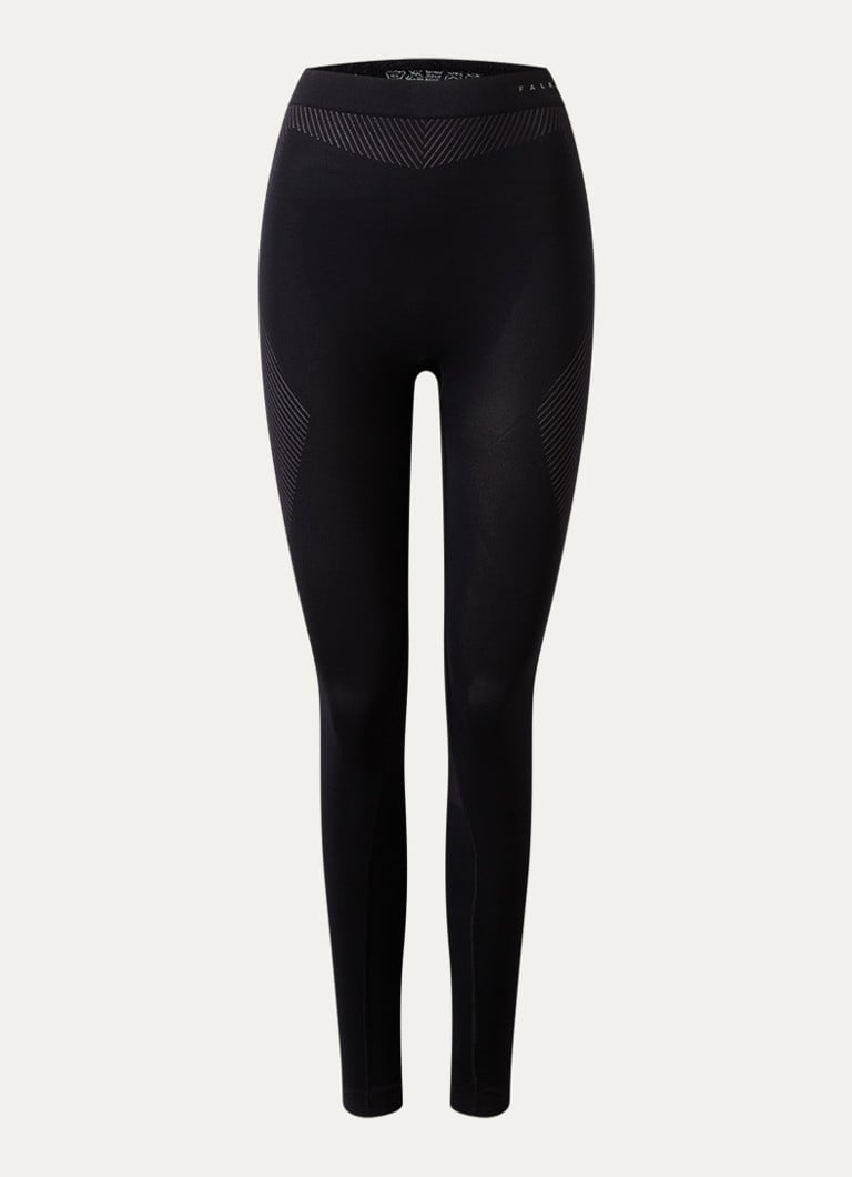 Falke Dames High waist trainingslegging in de kleur Zwart, maat: XL