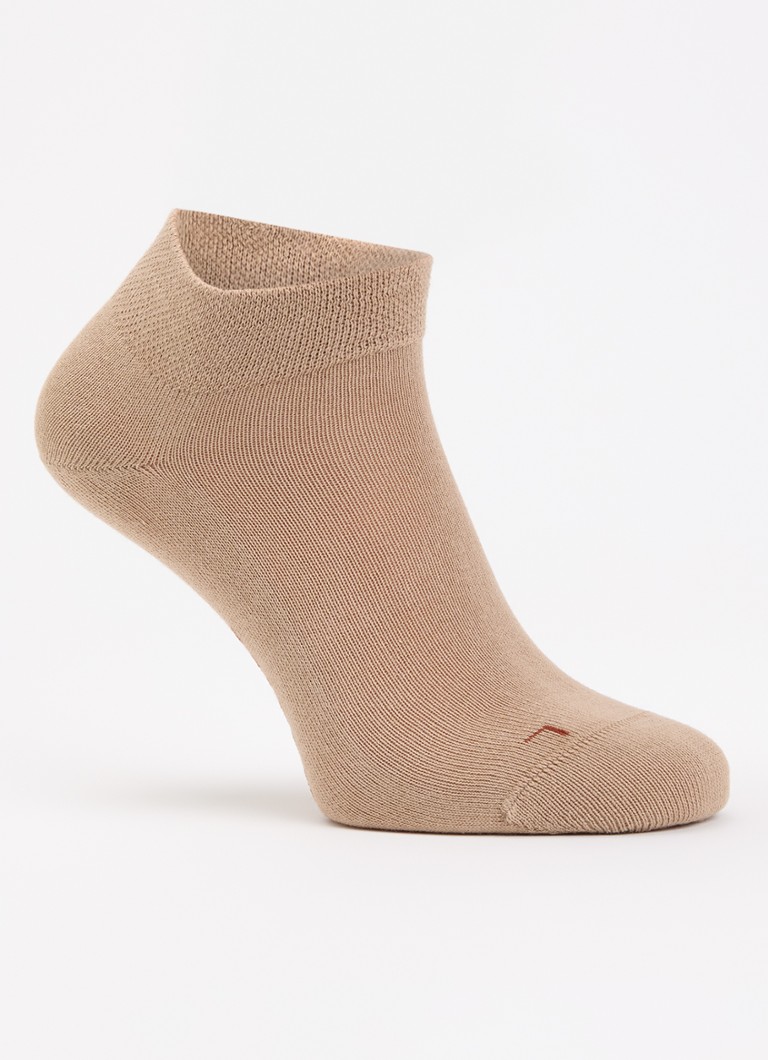 Falke Dames Sensitive London sneakersokken met logo in de kleur Beige, maat: 39-42