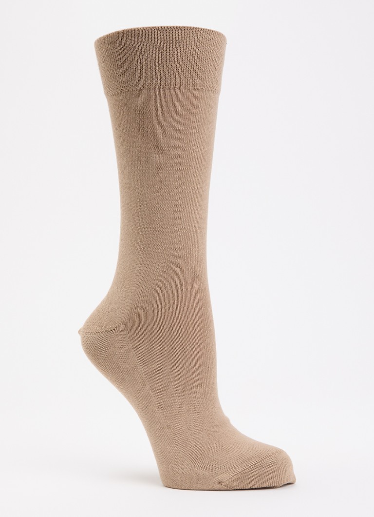 Falke Dames Sensitive London sokken met logo in de kleur Beige, maat: 35-38