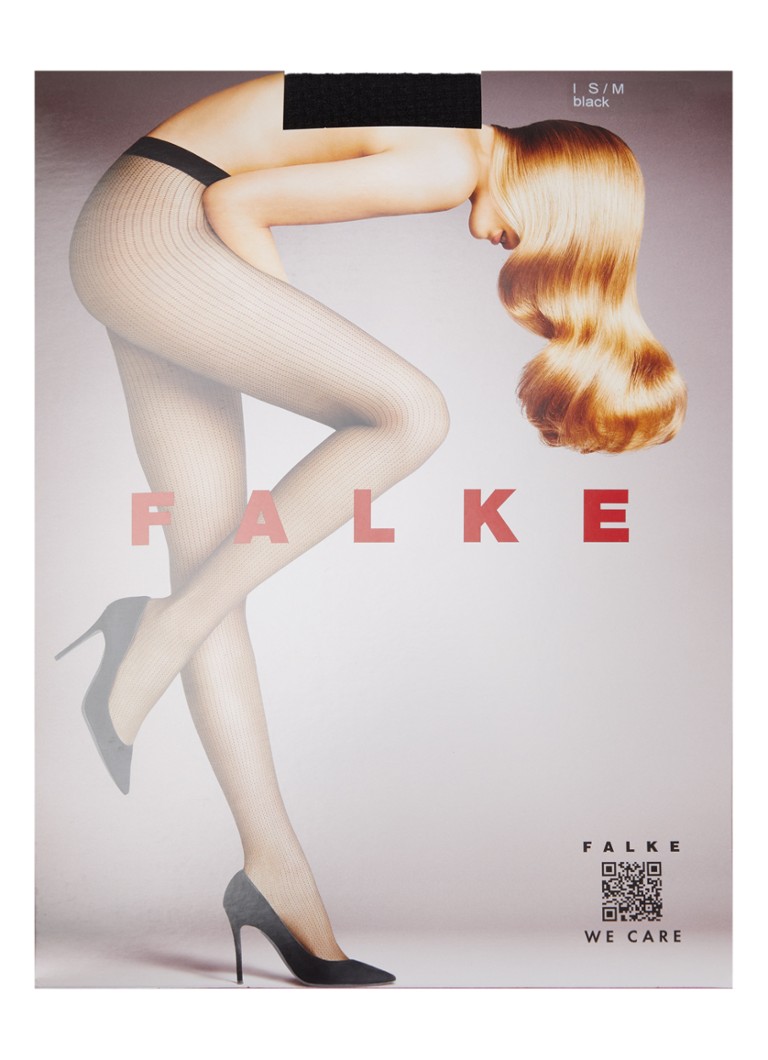 Falke Dames Body Chain panty in 20 denier in de kleur Zwart, maat: L