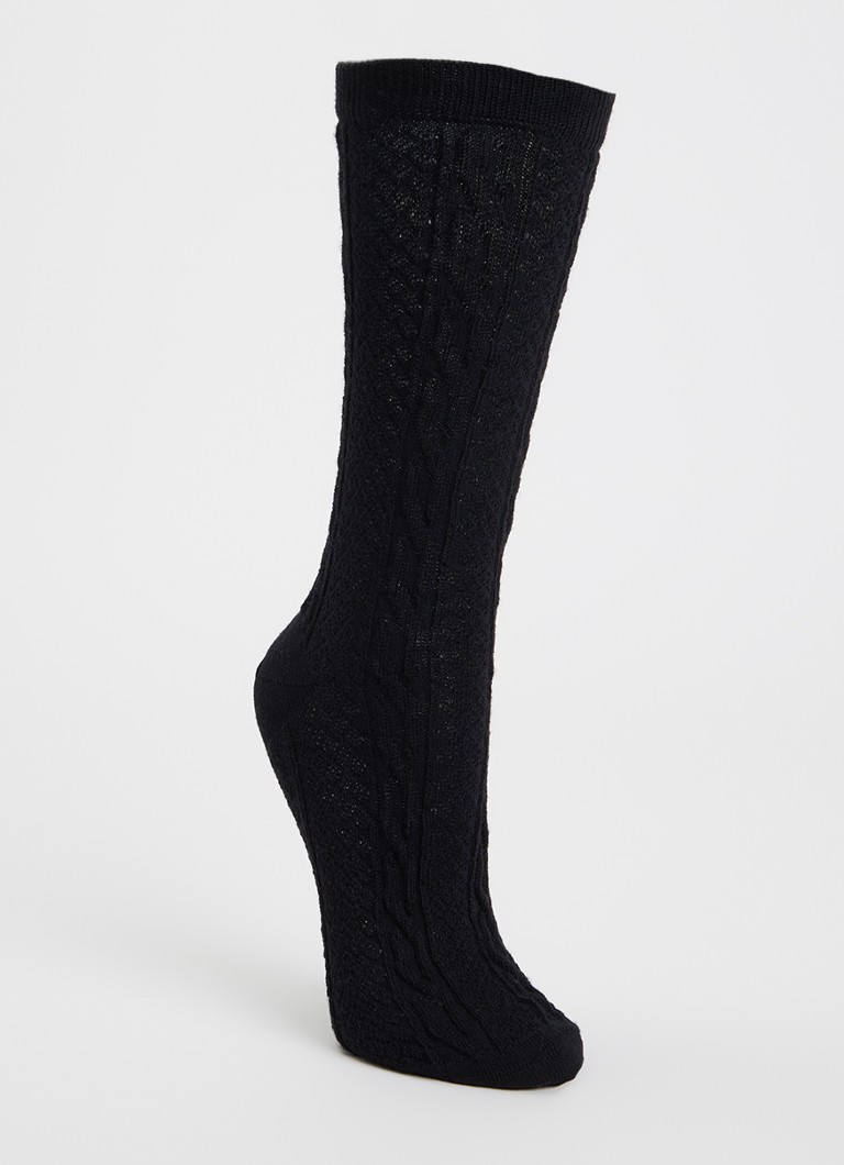 Falke Dames Declivity sokken in wolblend in de kleur Zwart, maat: 35-38