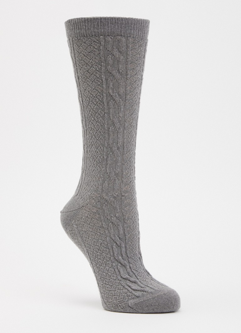 Falke Dames Declivity sokken in wolblend in de kleur Grijs, maat: 39-42