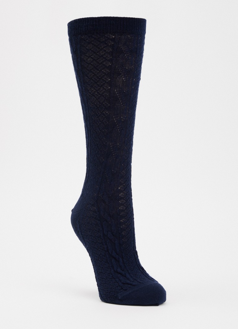 Falke Dames Declivity sokken in wolblend in de kleur Donkerblauw, maat: 39-42