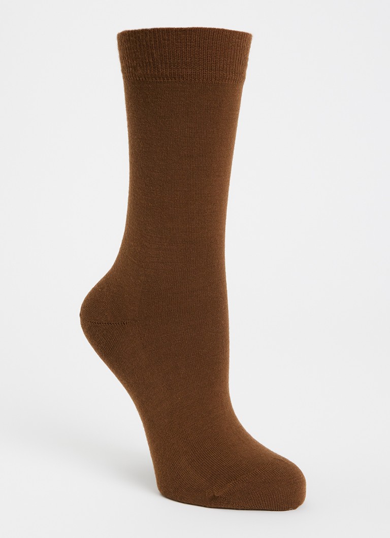 Falke Dames Softmerino sokken in wolblend in de kleur Roestbruin, maat: 37-38