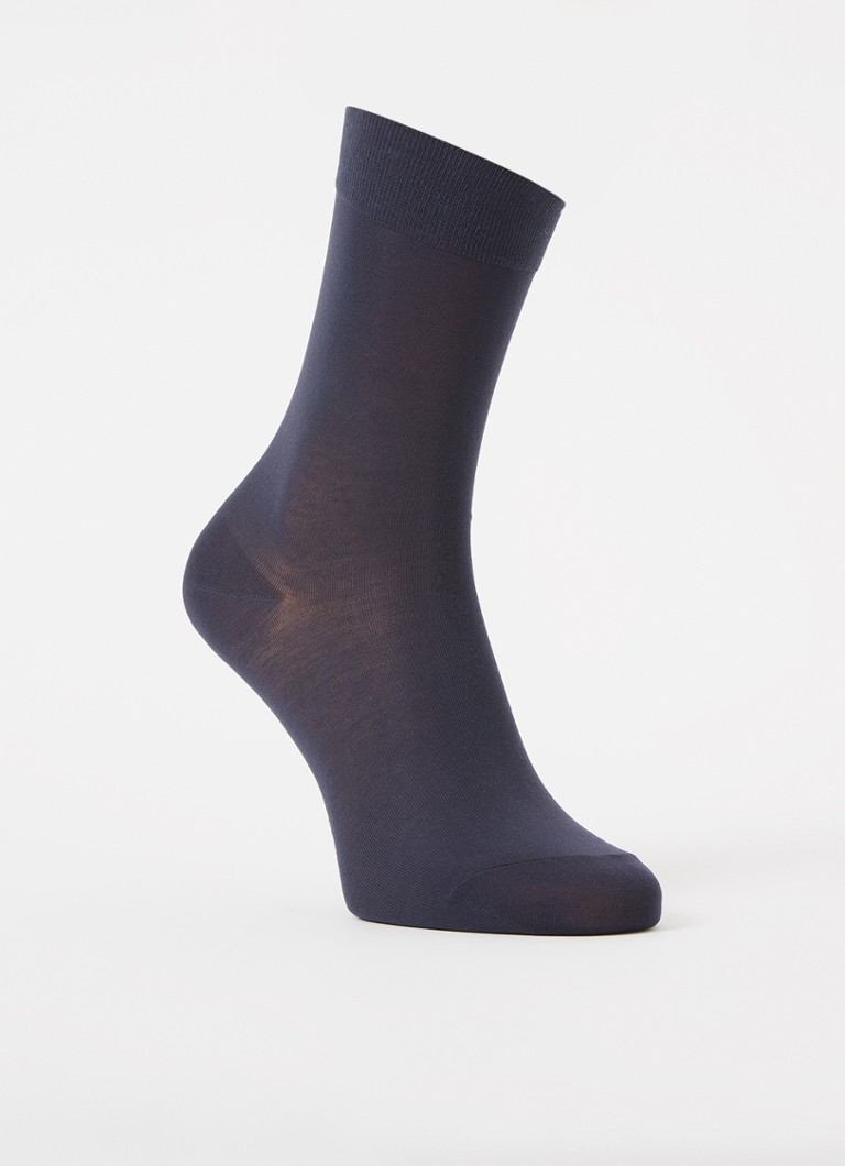 Falke Dames Cotton Touch sokken in katoenblend in de kleur Donkerblauw, maat: 39-42