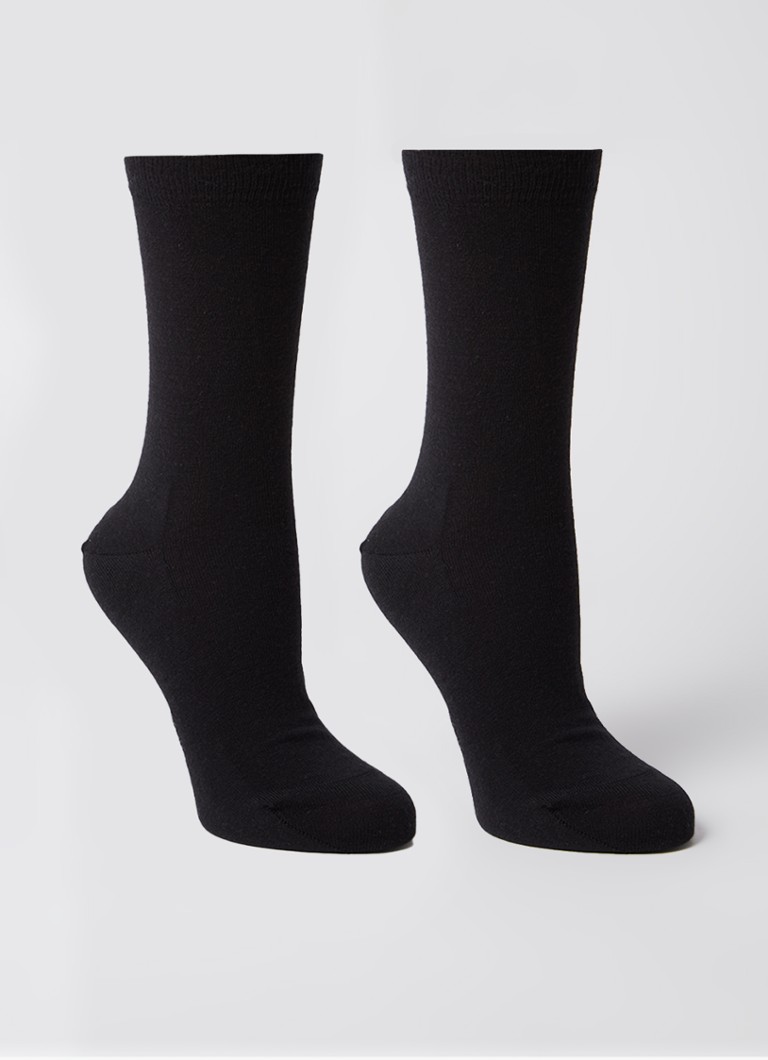 Falke Dames Softmerino sokken 2-pack in de kleur Zwart, maat: 39-40