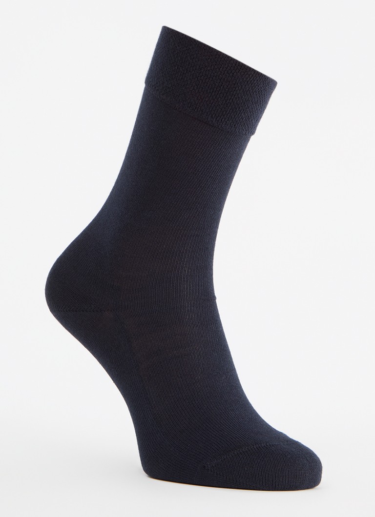 Falke Dames Sensitive London sokken in katoenblend in de kleur Donkerblauw, maat: 39-42