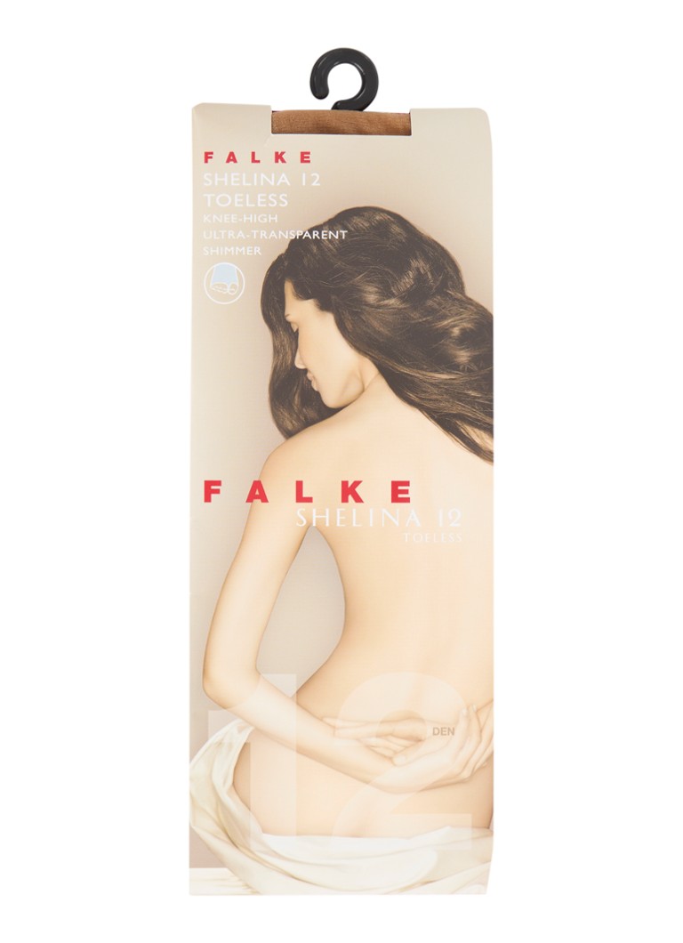 Falke Dames Shelina Toeless pantysokken in 12 denier in de kleur Lichtbruin, maat: 39-42