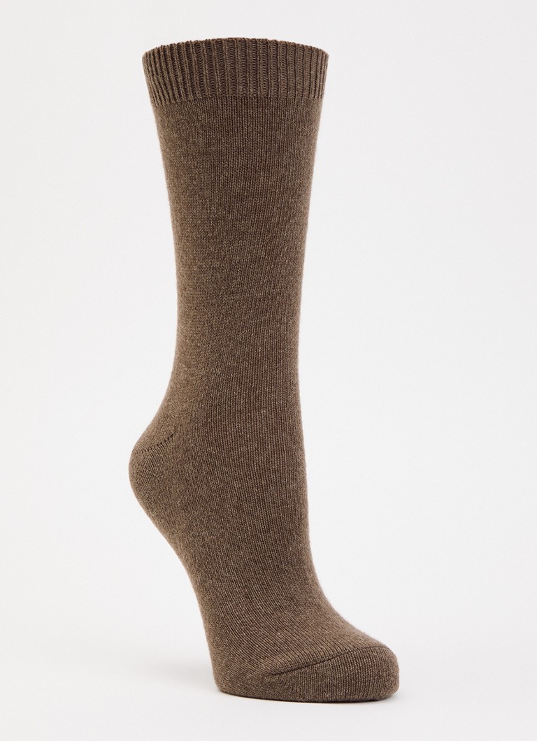 Falke Heren Cosy Wool sokken in kasjmierblend in de kleur Bruin, maat: 35-38
