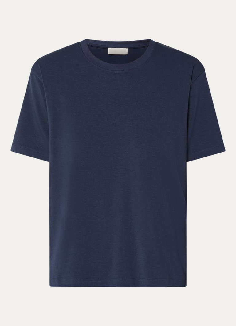 Falke Dames T-shirt met ronde hals in de kleur Blauw, maat: S
