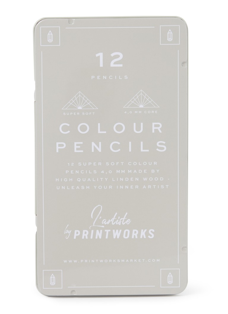 PRINTWORKS Classic kleurpotloden set van 12 Multicolor - Deal