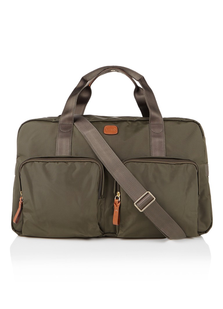 Bric's X-Travel M weekendtas met afneembare en verstelbare schouderriem Legergroen - Deal