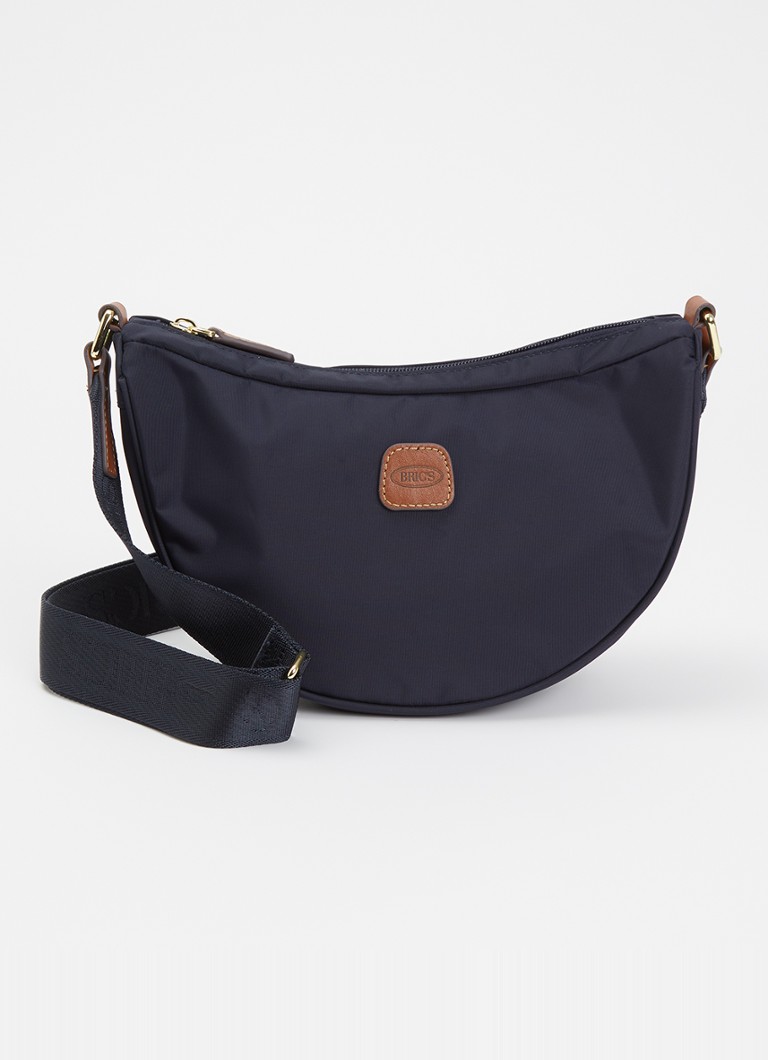 Bric's Dames X-Collection crossbodytas met logo in de kleur Donkerblauw, maat: 1maat