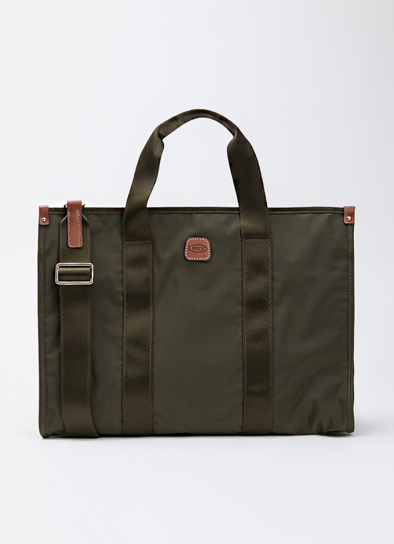 Bric's Dames X-Collection Opera L shopper met afneembare schouderriem in de kleur Olijfgroen, maat: 1maat