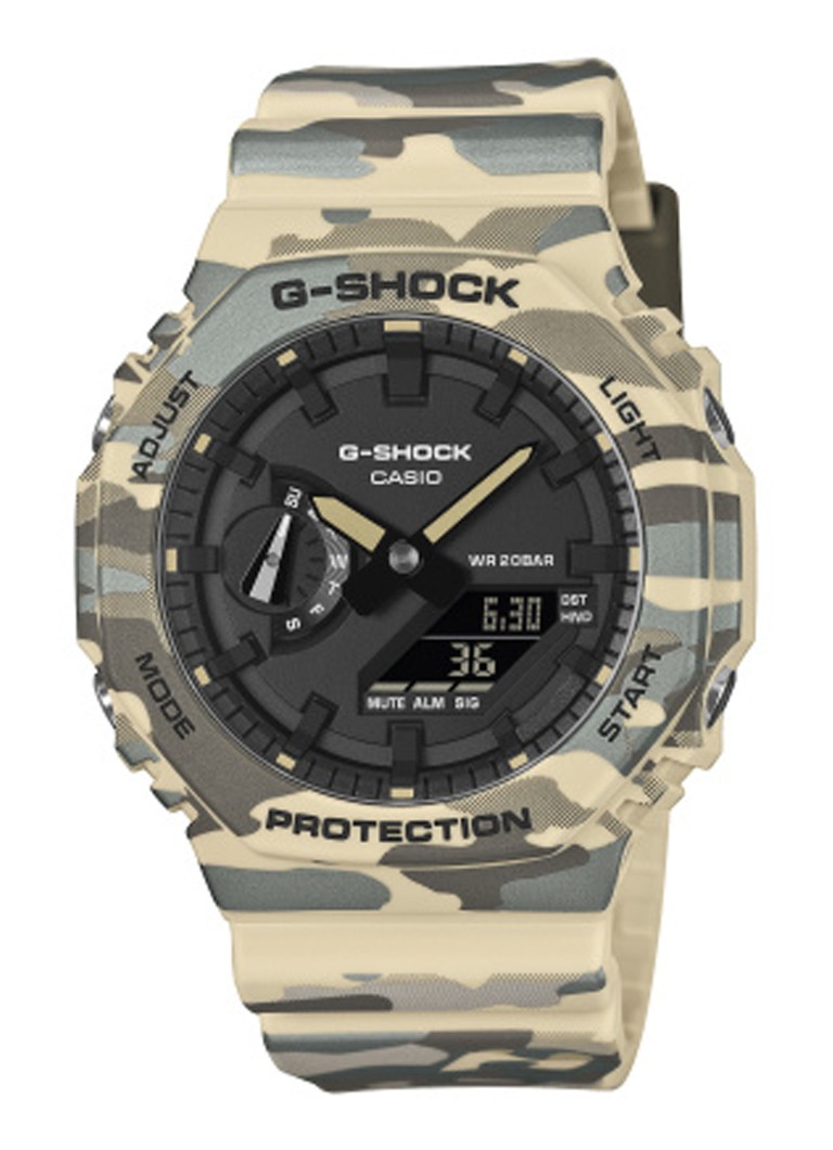 G-Shock Heren Classic horloge GA-2100CM-5AER in de kleur Legergroen, maat: 48,5MM