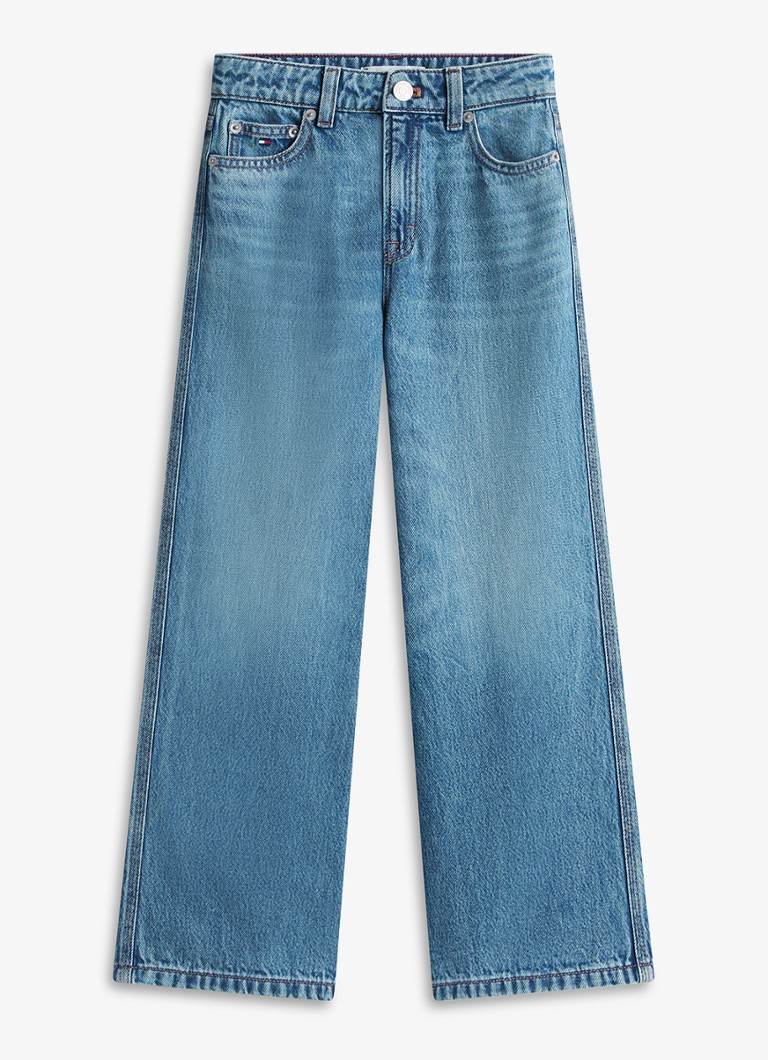 Tommy Hilfiger Meisjes Mabel high waist wide leg jeans in de kleur Indigo